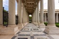 Basilica of Saint Paul outside Walls colonnade in Rome, Italy Royalty Free Stock Photo