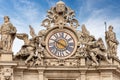 Basilica of Saint Peter - Clock and Coat of arms of the Vatican city