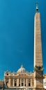Basilica of Saint Peter and egyptian obelisk, Rome Royalty Free Stock Photo