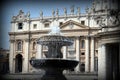 The Basilica of Saint Peter in Italian Basilica di San Pietro in Rome is located in the Vatican City, Royalty Free Stock Photo