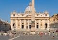 The Basilica of Saint Peter at the Vatican on a sunny summer day