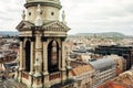 Basilica of Saint Stephen, one of the small towers over cityscape of Budapest, Hungary