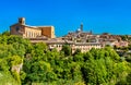 The Basilica of San Domenico and the Cathedral of Siena in Tuscany, Italy Royalty Free Stock Photo