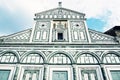 Basilica San Miniato al Monte, Florence, Italy, blue filter Royalty Free Stock Photo