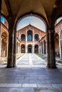 The Basilica of Sant`Ambrogio in Milan, Italy Royalty Free Stock Photo