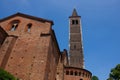 The Basilica of Sant Eustorgio , horizontal view of the bell tower