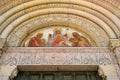 The Basilica of Sant Eustorgio horizontal view of the fresco above the church door
