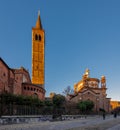 Basilica of Sant`Eustorgio a side view Royalty Free Stock Photo