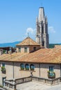 Basilica of Sant Feliu of Gerona, Costa Brava, Catalonia, Spain. Royalty Free Stock Photo