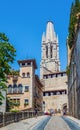 Basilica of Sant Feliu of Gerona, Costa Brava, Catalonia, Spain. Royalty Free Stock Photo