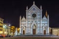 Basilica of Santa Croce in evening, Florence, Italy Royalty Free Stock Photo