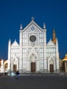 Basilica Santa Croce in Florence At Night Royalty Free Stock Photo