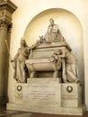 The Dante's cenotaph inside the Basilica of Santa Croce in Florence, ITALY Royalty Free Stock Photo