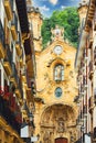 Basilica of Santa Maria del Coro in San Sebastian Royalty Free Stock Photo