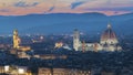 Night scenery of Basilica of Santa Maria del Fiore (Basilica of Saint Mary of the Flower) in Florence, Tuscany, Italy Royalty Free Stock Photo