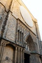 Basilica of Santa Maria del Pi, a Catholic parish church in the city of Barcelona, Spain, in the Catalan Gothic style Royalty Free Stock Photo