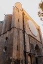 Basilica of Santa Maria del Pi, a Catholic parish church in the city of Barcelona, Spain, in the Catalan Gothic style Royalty Free Stock Photo