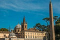 The Basilica of Santa Maria del Popolo is a titular church and a minor basilica in Rome Royalty Free Stock Photo