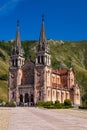 Basilica of Santa Maria la Real de Covadonga. Covadonga, Asturias, Spain Royalty Free Stock Photo