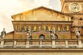 The Basilica of Santa Maria in Trastevere in Rome