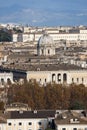 Basilica Sant Andrea della Valle, church in Rome. Aerial view Royalty Free Stock Photo