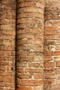 Basilica of Santo Stefano in Bologna Italy - Ancient brick columns Royalty Free Stock Photo