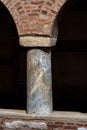 Basilica of Santo Stefano in Bologna Italy - Ancient marble column Royalty Free Stock Photo