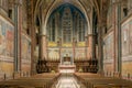 Basilica of St Francis in Assisi, Italy, interior, nave and apse