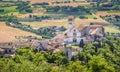 Basilica of St. Francis of Assisi at sunset, Umbria, Italy Royalty Free Stock Photo