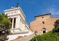 Basilica of St. Mary of Altar of Heaven on Capitoline hill and Vittoriano monument, Rome, Italy Royalty Free Stock Photo