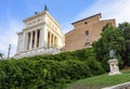 Basilica of St. Mary of Altar of Heaven on Capitoline hill and Vittoriano monument, Rome, Italy Royalty Free Stock Photo