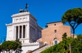 Basilica of St. Mary of the Altar of Heaven, Santa Maria in Ara Coeli propylaea of Altare della Patria in Rome in Italy