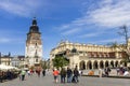 Basilica of St. Mary on the main square of Krakow, Rynek Glowny, May, 2023. Poland Royalty Free Stock Photo