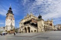 Basilica of St. Mary on the main square of Krakow, Rynek Glowny, May, 2023. Poland Royalty Free Stock Photo