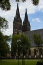 The Basilica of St Peter and St Paul is a neo-Gothic church in Vyshegrad fortress in Prague, Czech Republic.