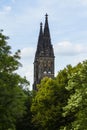 The Basilica of St Peter and St Paul is a neo-Gothic church in Vyshegrad fortress in Prague