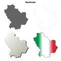 Basilicata blank detailed outline map set Royalty Free Stock Photo