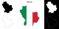 Basilicata outline map Royalty Free Stock Photo