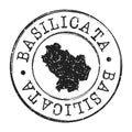 Basilicata Italy Map Postmark. Silhouette Postal Passport. Stamp Round Vector Icon. Vintage Postage Design.