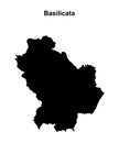 Basilicata outline map Royalty Free Stock Photo