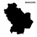 Basilicata region map Royalty Free Stock Photo
