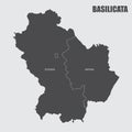 Basilicata region map Royalty Free Stock Photo