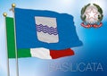 Basilicata regional flag, italy