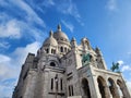 The Basilique du SacrÃ© Coeur sits atop La butte Montmartre.