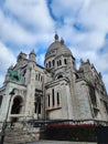 The Basilique du SacrÃ© Coeur sits atop La butte Montmartre.