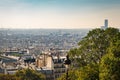 The Basilique du Sacre Coeur de Montmartre view in Paris, France Royalty Free Stock Photo