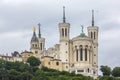 Basilique Fourviere. View of Basilica of Notre Dame de Fourviere, Lyon, France. The Royalty Free Stock Photo