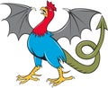 Basilisk Bat Wing Crowing Cartoon