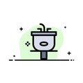 Basin, Bathroom, Cleaning, Shower, Wash  Business Flat Line Filled Icon Vector Banner Template Royalty Free Stock Photo
