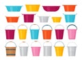 Basin, bucket icons. Vector illustration. Flat design Royalty Free Stock Photo